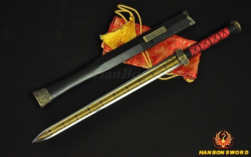 HIGH QUALITY HAND MADE CHINESE SWORD HAN JIAN (漢劍) FOLDED STEEL